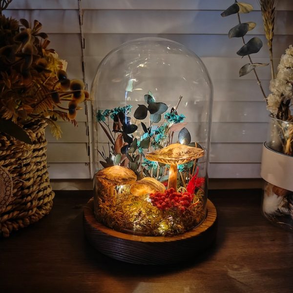 Brown Mushroom Lamp Nightstand Lamp Mushroom Gift Bedroom Light Christmas Gifts